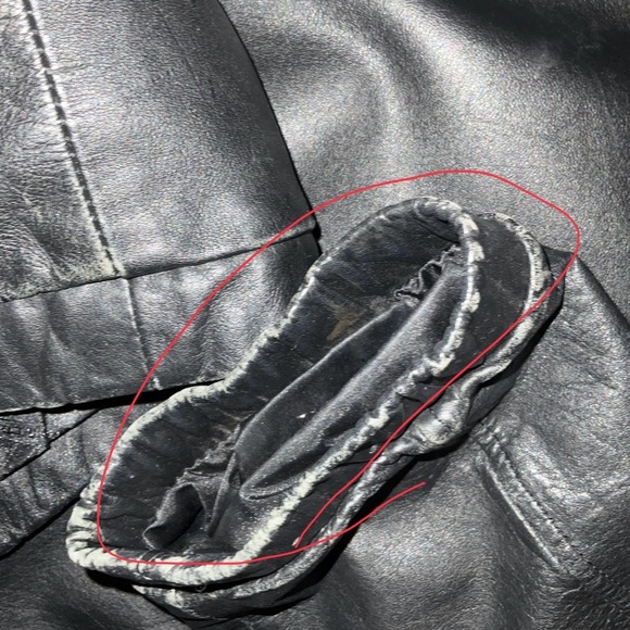 VNTG 80s Fidelity Lined Genuine Leather Jacket Zip out lining - Picture 8 of 14